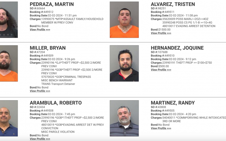 Repeat Offenders Courtesy TGCSO