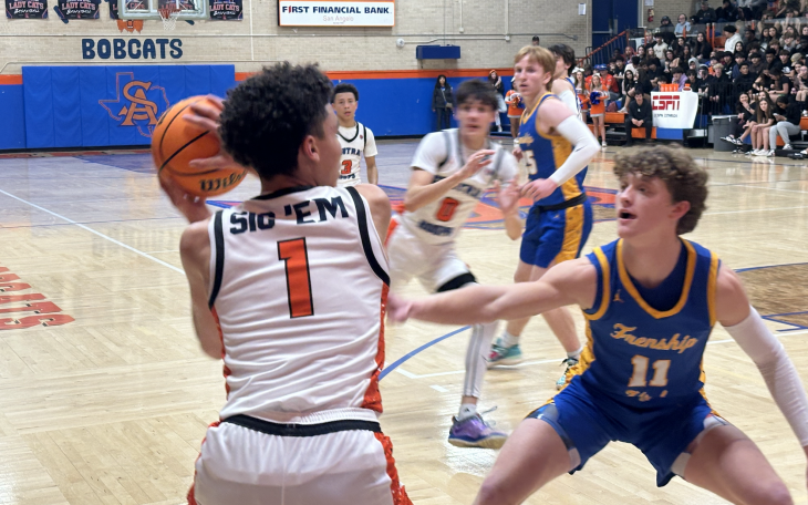 Central Bobcats Talmadge Taylor in action vs Frenship