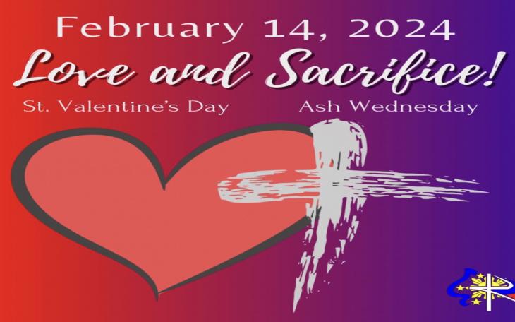 Ash Wednesday and Valentine's Day Collide