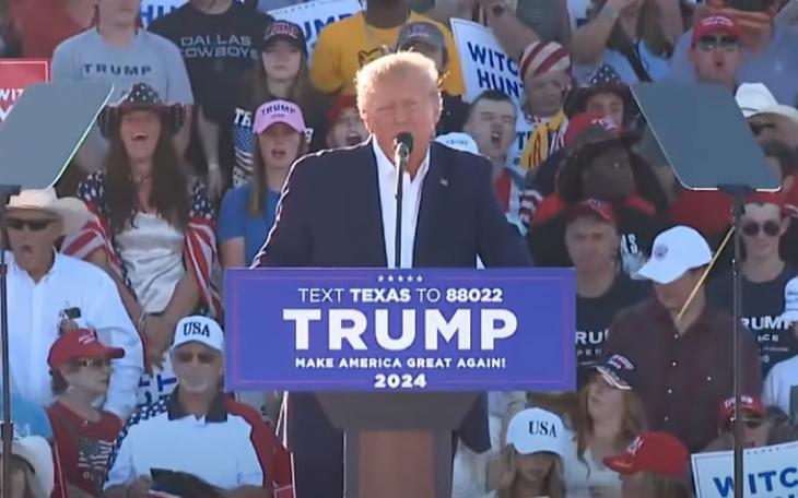 President Donald Trump campaigns in Waco in March 2023