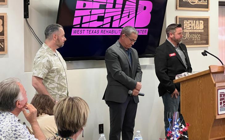Candidates for the May 4, 2024 San Angelo Police Chief election from L-R: Chris Cimino, Mike Hernandez, and Travis Griffith at the Tea Party Forum on March 12, 2024.