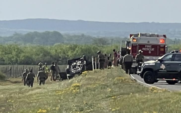 Susan Peak Rollover Crash 4.15.24 (LIVE! photo Joe Hyde)