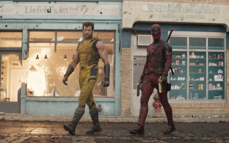 Hugh Jackson and Ryan Reynolds as Wolverine and Deadpool