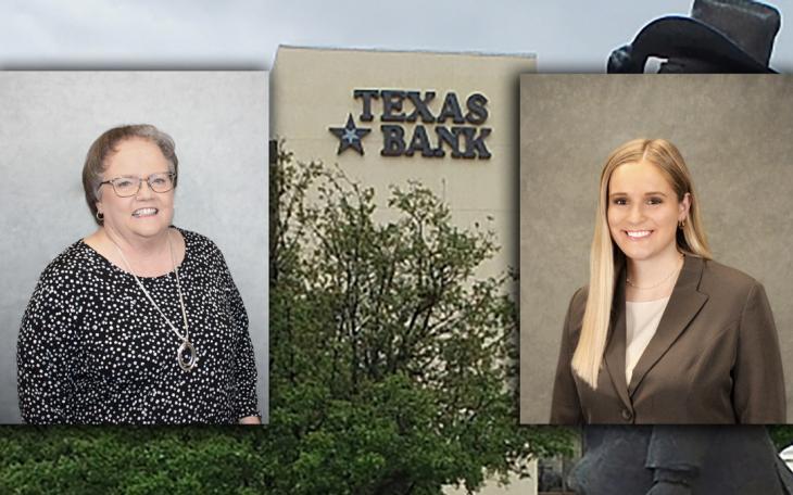 Cindy Ringer (L) was promoted from Senior Vice President Operations to Executive Vice President Operations. Katherine Peterson (r) was promoted from Trust Administrator to Assistant Vice President of Trust.