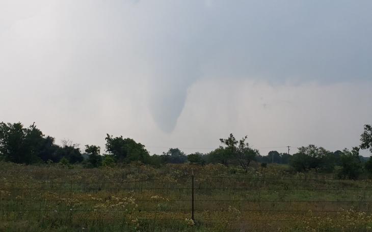 A tornado spotted near Cross Plains and photographed by Jeff Frame (via X)