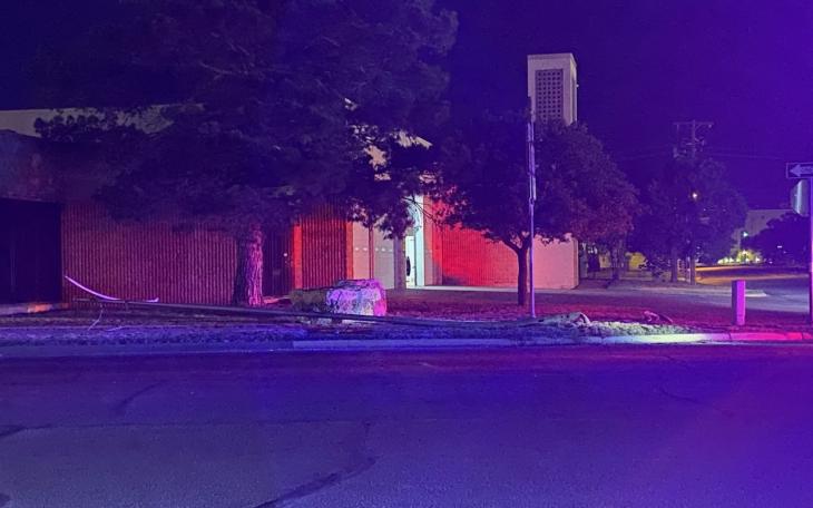 Downtown Drunk Driver Downs a Power Pole