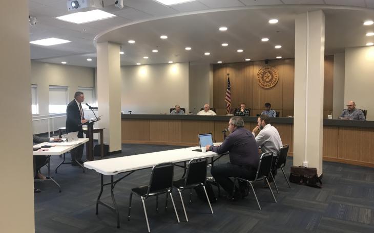 Sheriff Nick Hanna presents his budget proposal Tuesday, July 2, 2024, at the Tom Green County Commissioners Court.