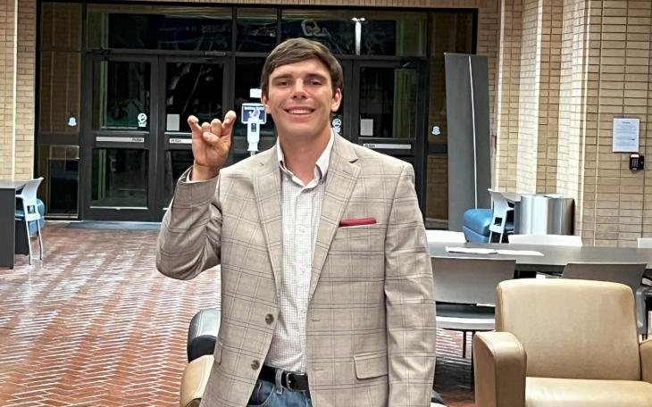 Joe Chaney of Daphne, Alabama, a senior political science major at Angelo State University, has been selected for the ASU Department of Political Science and Philosophy's 2024 Government and Public Service Internship Program in Washington, D.C.