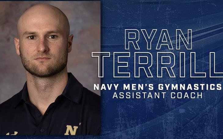 Former San Angelo Central gymnastics standout Ryan Terrill was recently named the assistant coach for the United States Naval Academy men’s gymnastics team.