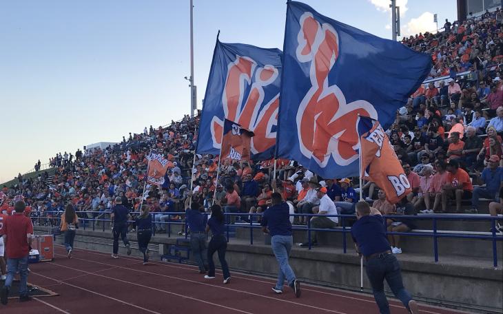 Central fans celebrate after a Bobcats touchdown against Belton on Friday, Sept. 20, 2024, at San Angelo Stadium.