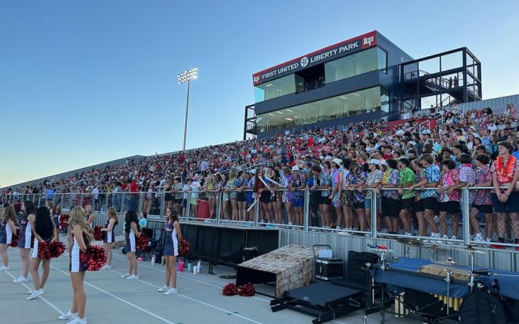 The first game in the Lubbock-Cooper Liberty High School Stadium