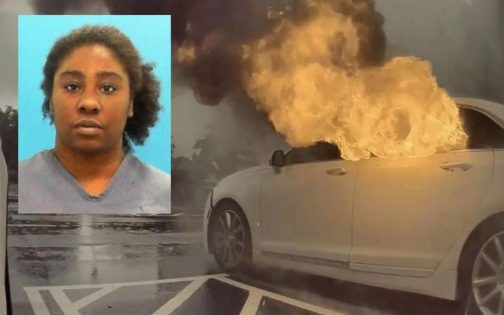 Three children were rescued from a burning car outside a Dillard’s store while their mother was allegedly shoplifting inside, police said.