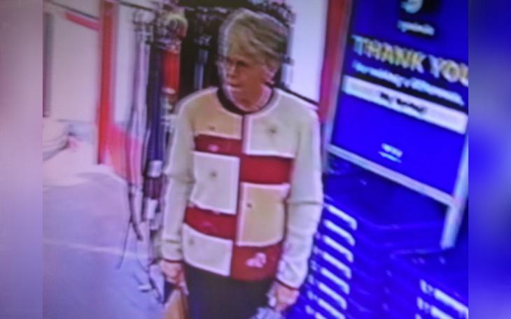 Authorities are asking for the public's help in identifying a woman accused of taking a cellphone from a local Goodwill store on Thursday.