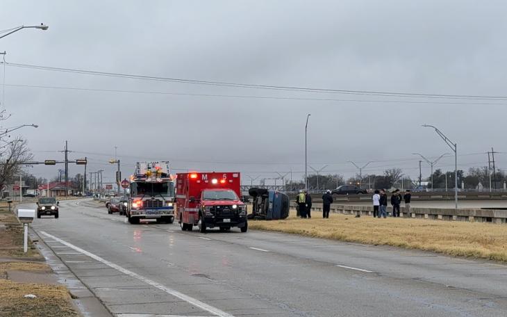 Three Central High School students walked away uninjured after a single-vehicle rollover crash Wednesday afternoon.