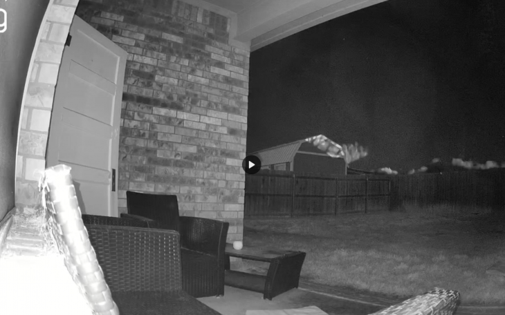 Ring Doorbell Footage shows an explosion in The Bluffs area of San Angelo on Jan. 15.