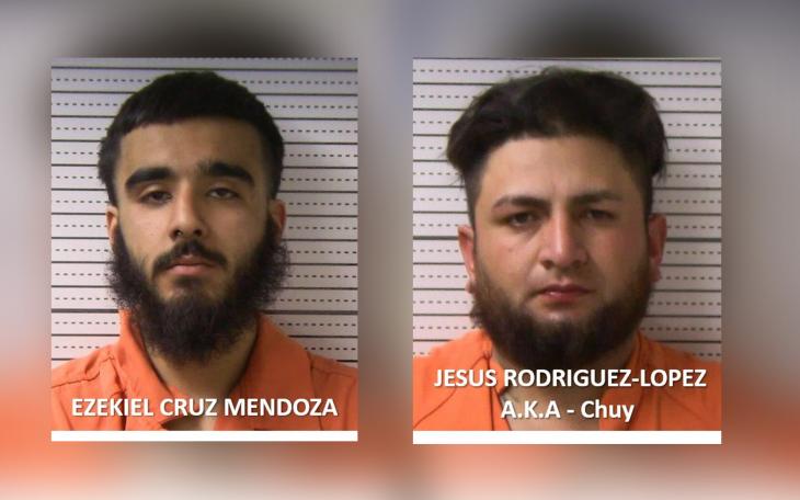 Jesus Rodriguez-Lopez, 28, and Ezekiel Mendoza, 20, face multiple felony charges, including aggravated battery, armed robbery, and conspiracy.