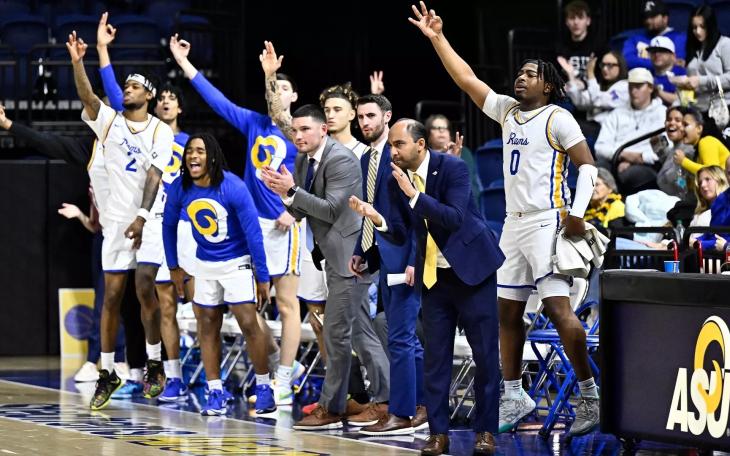 The Angelo State University men’s basketball team pulled off a pair of wins last week, including an upset of No. 5-ranked Dallas Baptist, to keep its Lone Star Conference Tournament title hopes alive.