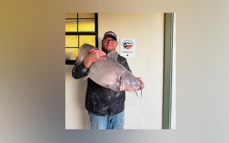 A new record-breaking Blue Catfish was caught at Twin Buttes Reservoir, surpassing a two-decade-old milestone.