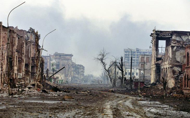 War Devastation in Grozny, Chechnya