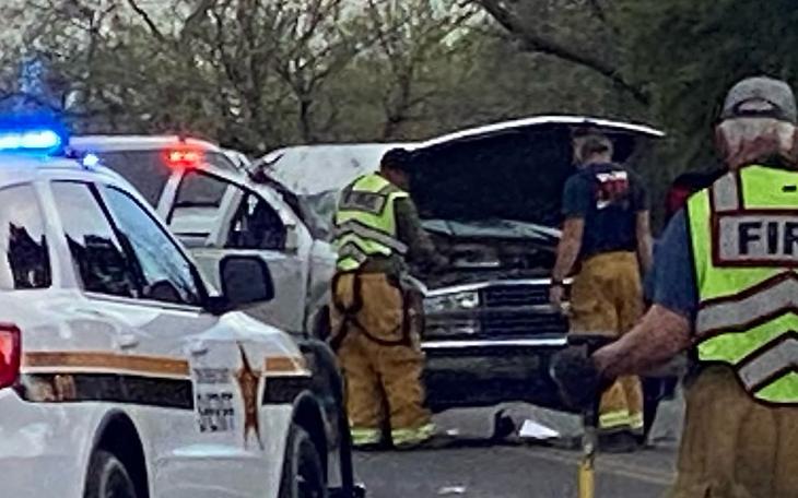 Rollover on Grape Creek Road on March 29, 2025.