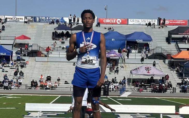 San Angelo Lake View’s Kentrell Johnson is headed to the state track meet after a second-place finish in the 200-meter dash Saturday at the Region I-4A championships at Texas Tech University.