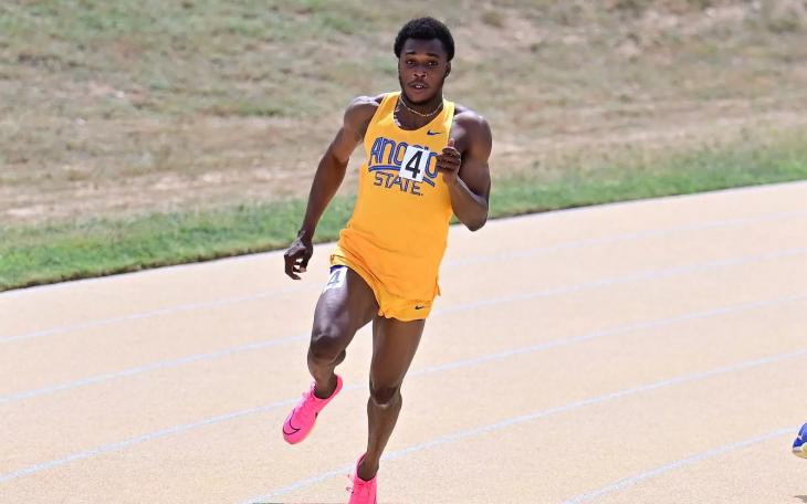 Angelo State University senior Solomon Odonkor ran the fastest time in the nation in NCAA Division II in the 100-meter dash Thursday at the ASU Invite.