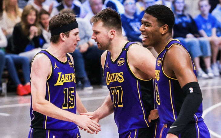 After an emotional tribute video before the game, Luka Doncic scored 45 points Wednesday in his return to Dallas as the Los Angeles Lakers won 112-97.