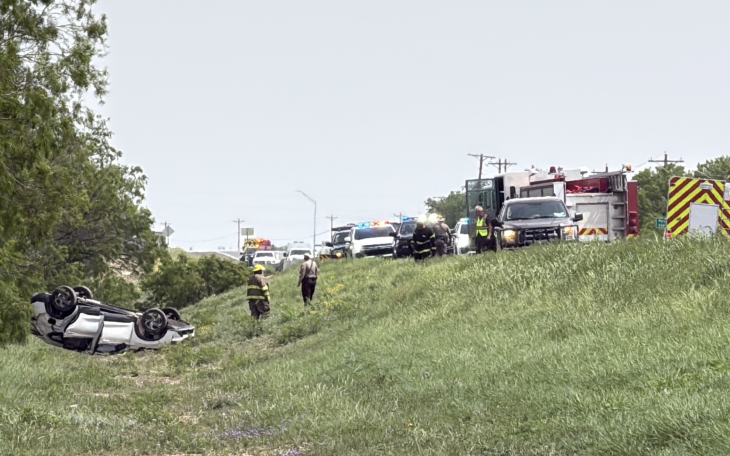 A single-vehicle rollover crash late Monday morning has traffic significantly backed up on US Highway 277 south of San Angelo.