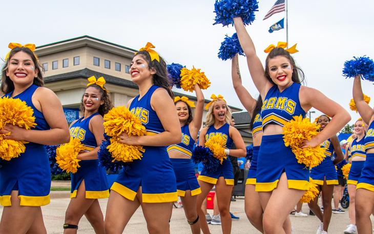 The Angelo State University cheer team is inviting local and area students entering pre-K through 12th grade this fall to participate in the 2025 Football Spirit Day on Saturday, Sept. 20, and registration is now open.
