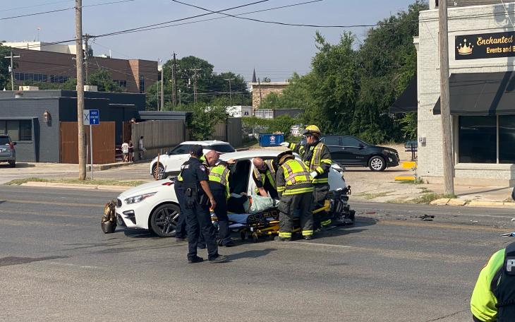 Crash on Main Street Sends 1 to the Hospital on May 22, 2025.