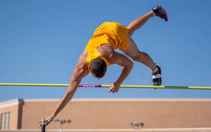 Oleg Ananev has the second-best pole vault mark in the nation in NCAA Division II.