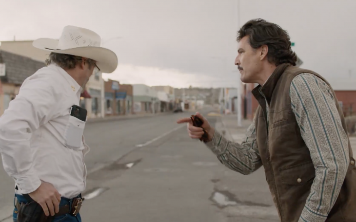 Joaquin Phoenix and Pedro Pascal in Eddington