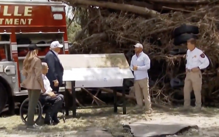 President Donald Trump is in Kerrville after the July Fourth flooding that left at least 120 people dead and more than 160 still missing.