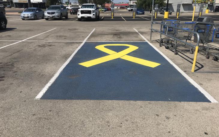 Tanya Burwick, who was killed during the July 4 flooding in San Angelo, had her favorite parking spot memorialized at the Walmart where she worked. 