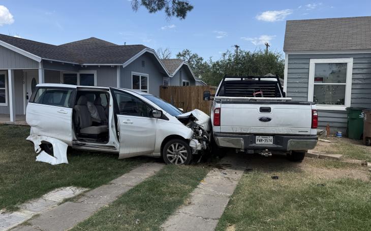 A driver that was reportedly “swerving all over” Abe Street on Wednesday, before leaving the roadway and hitting two parked vehicles, was apparently suffering a medical emergency.