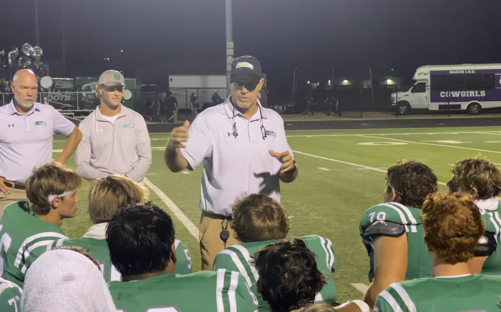 Wall Hawk Head Coach Craig Slaughter Addresses the Team