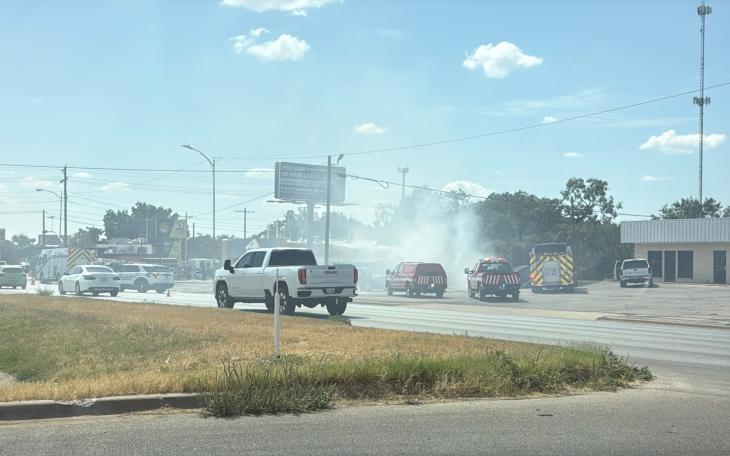 RJ BBQ’s building caught fire Wednesday afternoon in San Angelo.
