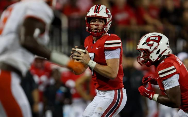 Former San Angelo Central standout Maverick McIvor topped 300 passing yards for the third time this year in Western Kentucky’s win over Missouri State on Saturday.