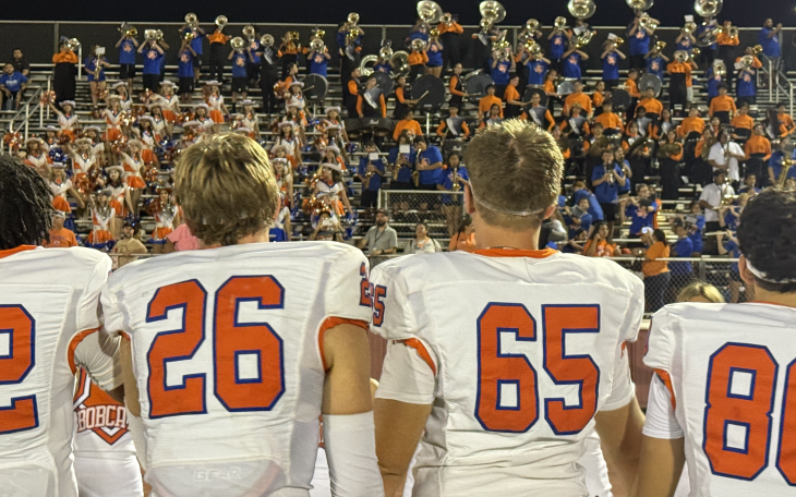 The Central Bobcats celebrate their win over Belton.
