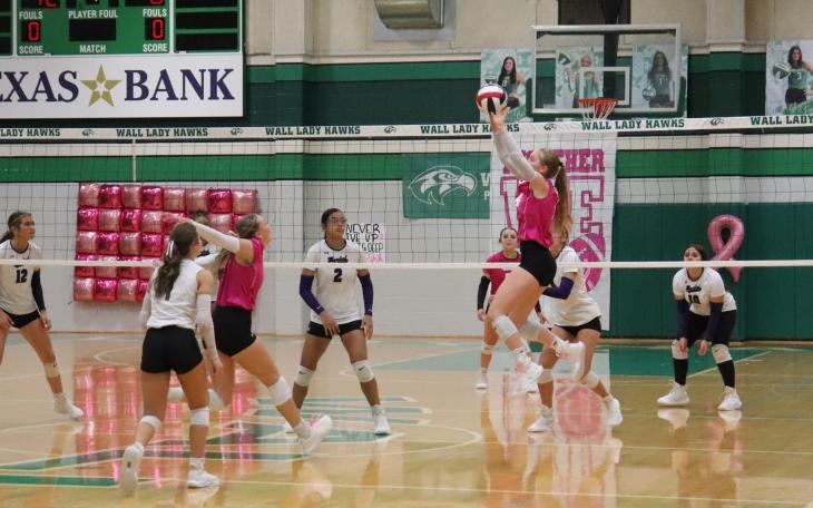 The Wall volleyball team swept Merkel on Friday, Oct. 10, 2025.