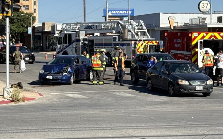 Crash at W Concho Ave and S Irving St on Oct. 20, 2025.