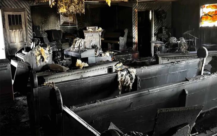 The San Angelo Apostolic Church was destroyed in a fire early Sunday, Oct. 5, leaving the building and its contents a total loss, according to a GoFundMe page launched to assist with rebuilding efforts.