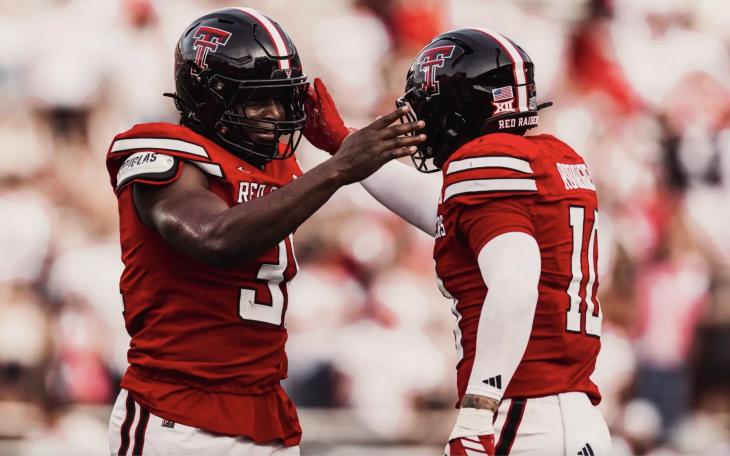 Texas Tech's David Bailey (left) and Jacob Rodriguez (right)