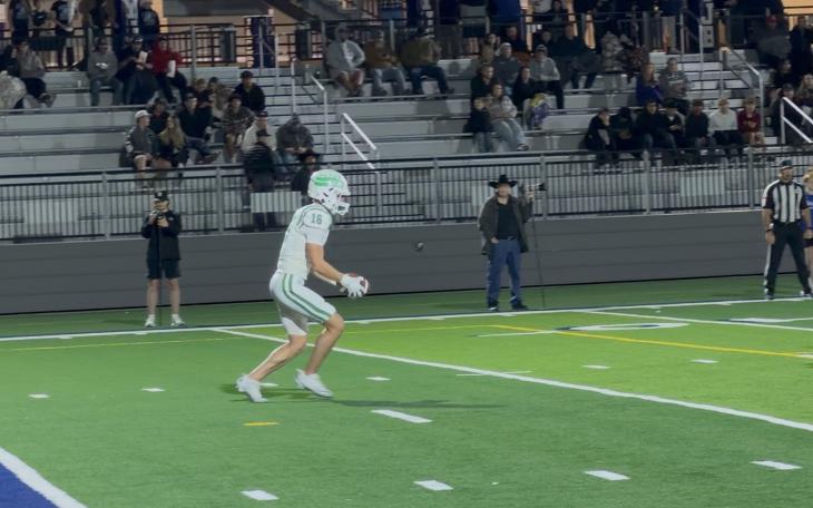 Wall's Levi King prepares to punt against Gunter in the state semifinals Friday, Dec. 12, 2025.