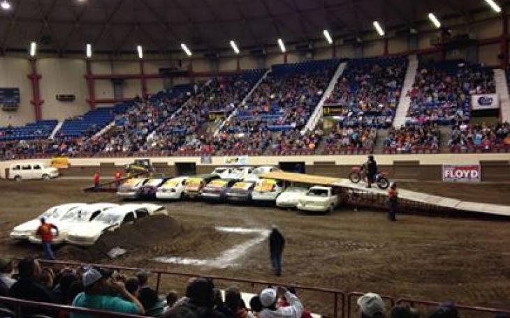 Beckley talks about jumping, while sitting on the ramp (LIVE! photo by Hayden Hyde)