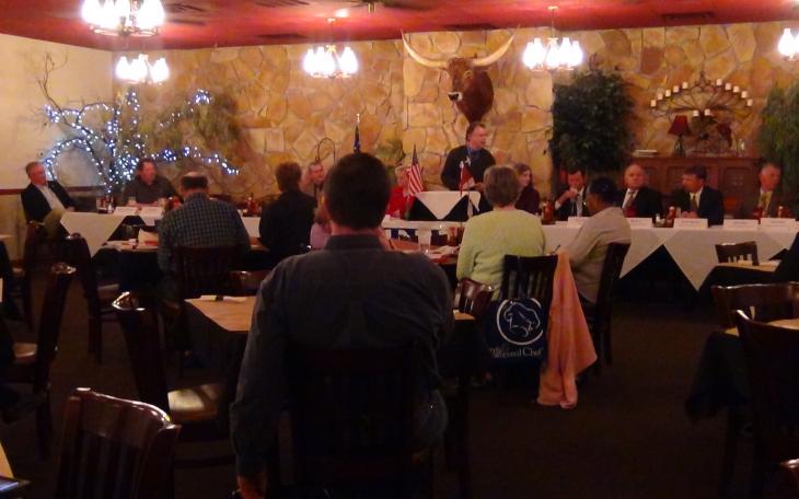 The Texas Business Women forum for candidates at the Peppercorn Grill (LIVE! photo by Cheyenne Benson)