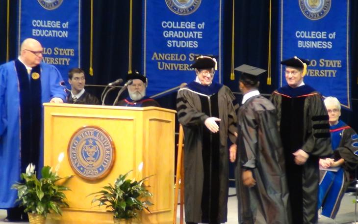 A graduate walks across the state (LIVE! photo by Cheyenne Benson)
