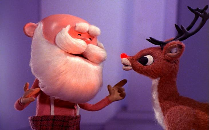 Rudolph and Santa in the popular Christmas special (photo courtesy of jollymom.com)