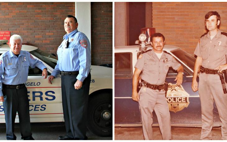 Tom Bright and Armando Vasquez have both retired and volunteer for the SAPD. (Photo courtesy of SAPD)