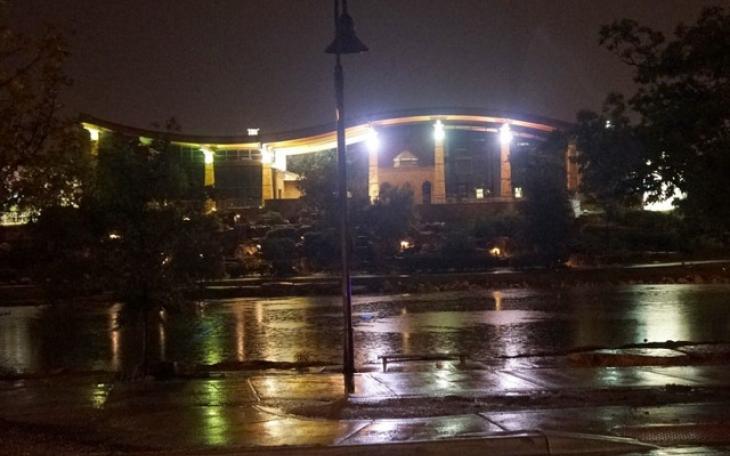 The Concho River fills the banks near the San Angelo Visitors Center. (LIVE! Photo/John Basquez)